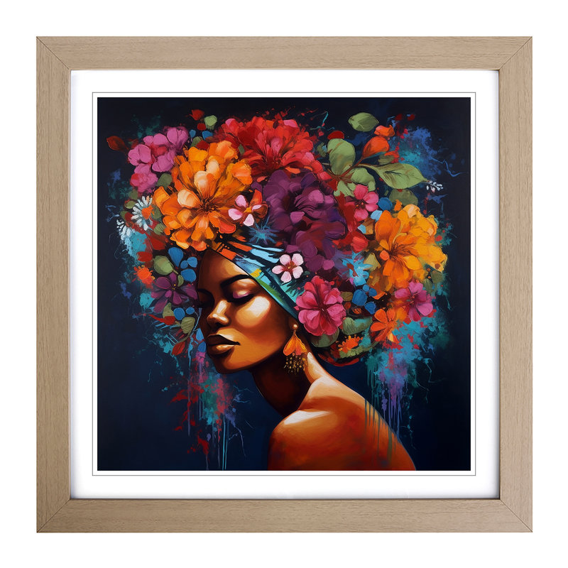 Single Picture Frame Print on Wood, Oak