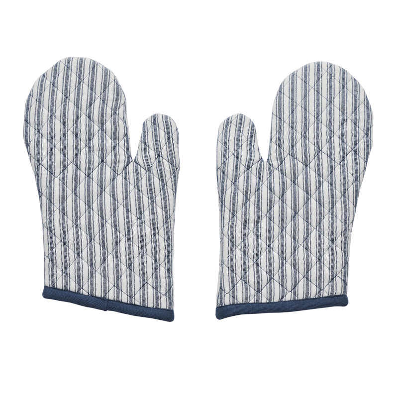 VHC Brands Sawyer Mill Striped 100% Cotton Oven Mitt Set
