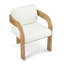 Chaises de salle à manger rembourrées Modern (ensemble de 2) - Coussin lombaire mobile, structure en bois d'hévéa robuste-989232035-989232045
