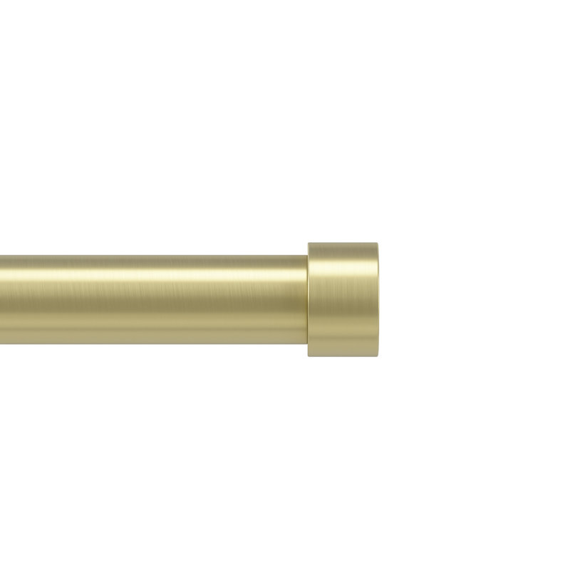 Ensemble de 2 tringle à rideaux simple réglable en acier de 0,75 po, Argent argent, 36" - 72"