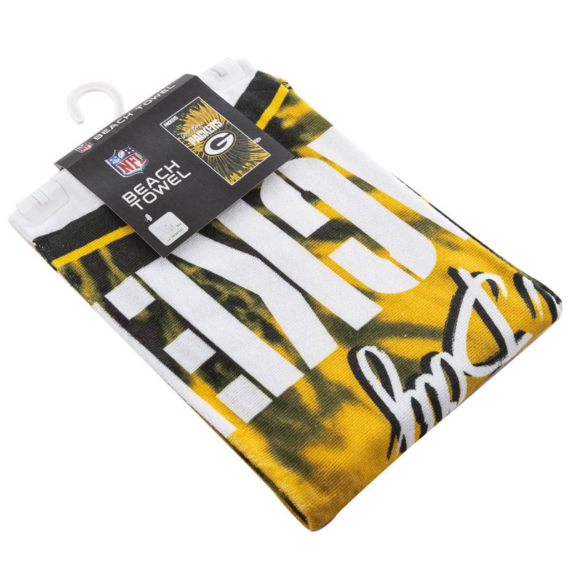 Green Bay Packers Psychedelic Tie-Dye Cotton-Poly Beach Towel