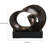 Tabletop Décor, Abstract Loop Sculpture, Plinth Base Bronze Black,11 Inch