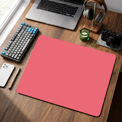  Rubber Mouse Pad, Smooth Microfiber Surface, Non-Slip Base, Rounded Edge Decorative Mouse Mat for Office & Gaming,12×8 Inch ,Solid Brown Color Print