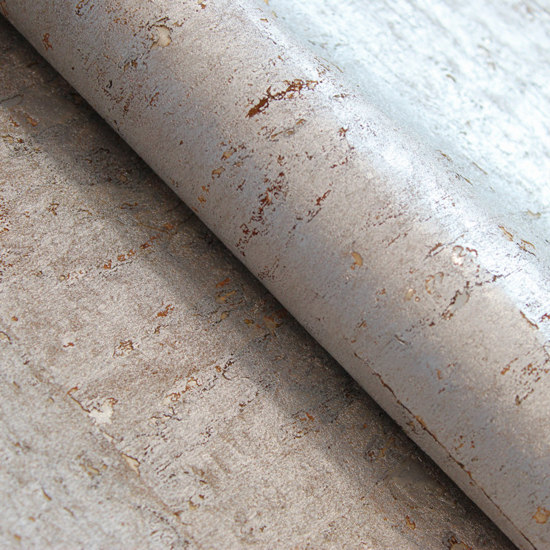 Papier peint en liège Authentic, Argent chaud métallique