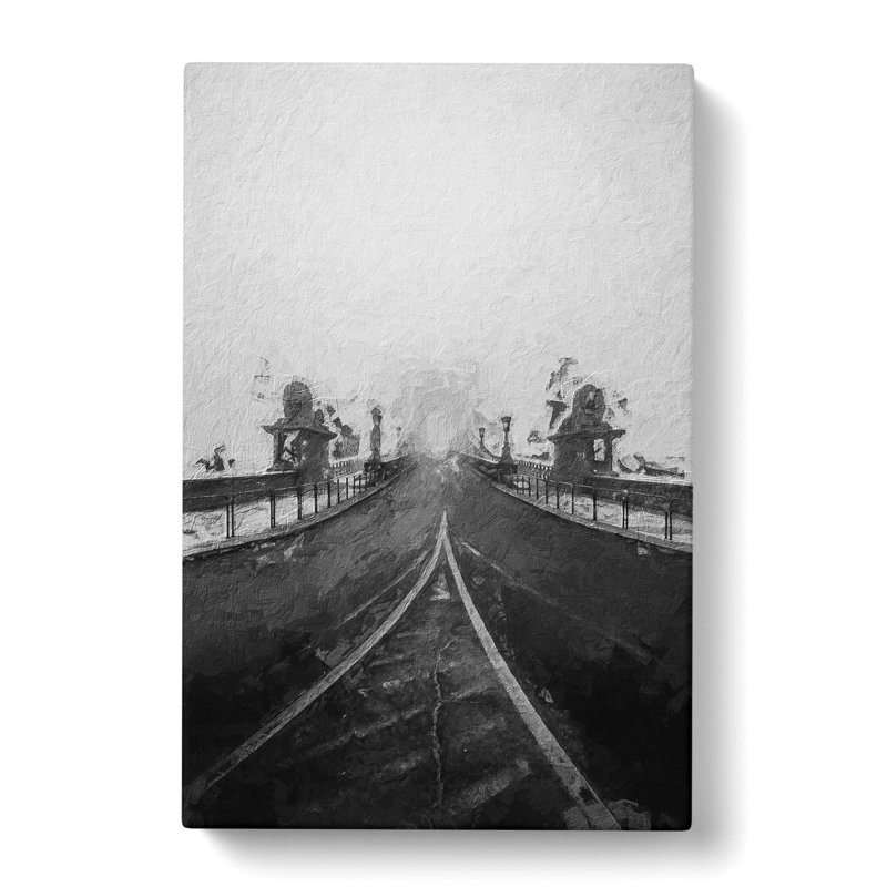 Szechenyi Chain Bridge in Budapest in Abstract - Wrapped Canvas, 50cm H x 35cm W x 3cm D