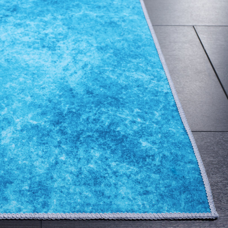 Tapis gris foncé / turquoise Bennita 837, Rectangle de 5 pi x 8 pi