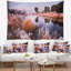 Paysage, fée d'automne, aube, tapisserie panoramique-28507689