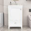 Meuble-lavabo simple autoportant moderne avec lavabo en céramique, tiroir et support de rangement-176671201