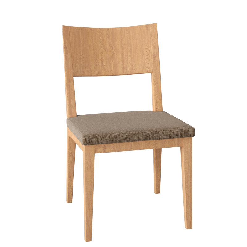 Beene 19'' H Upholstered Maple Side Chair, Natural, Ramie