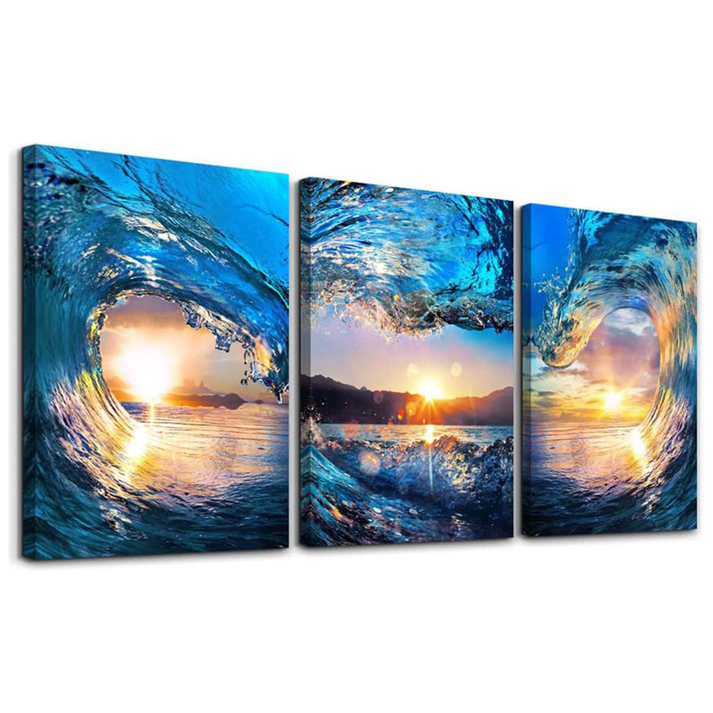 3 Piece Wrapped Canvas Print, 60 cm H x 40 cm W
