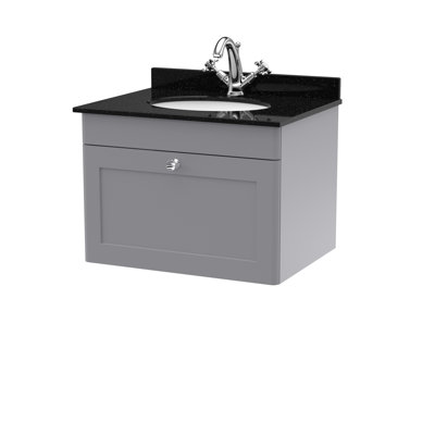 Classique 620mm Single Bathroom Vanity with Drop In Vitreous China Basin