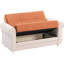 Rangement rembourré orange, sièges confortables, facile à transformer en lit convertible, convient aux dortoirs, configuration en 30 minutes, sièges