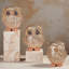 Ensemble de 3 sculptures hibou-609609655