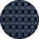 Glam Navy Blue Silver Area Rug