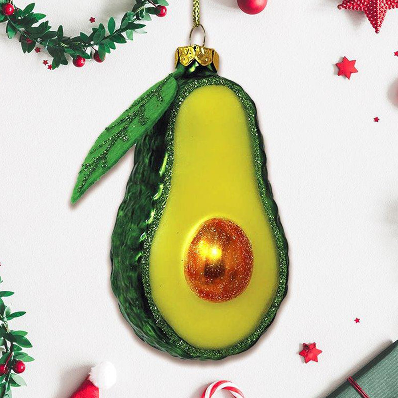 Ornement de Noël en verre Jasminko Avocado