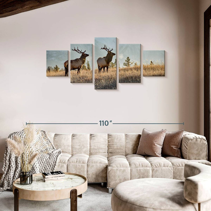 Banff Bull Elks, 36" H x 80" W