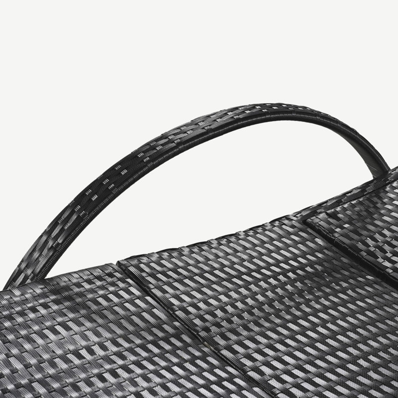Ensemble de chaises longues inclinables 80,32 po Kadajah, Noir, noir, noir, noir