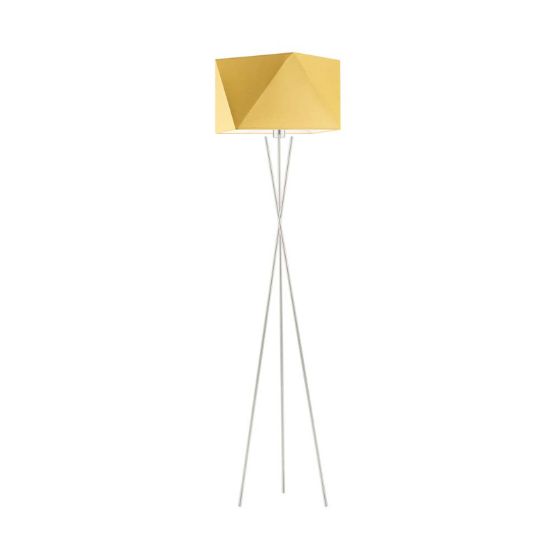Ayane 163cm Tripod Floor Lamp, Mustard, Silver