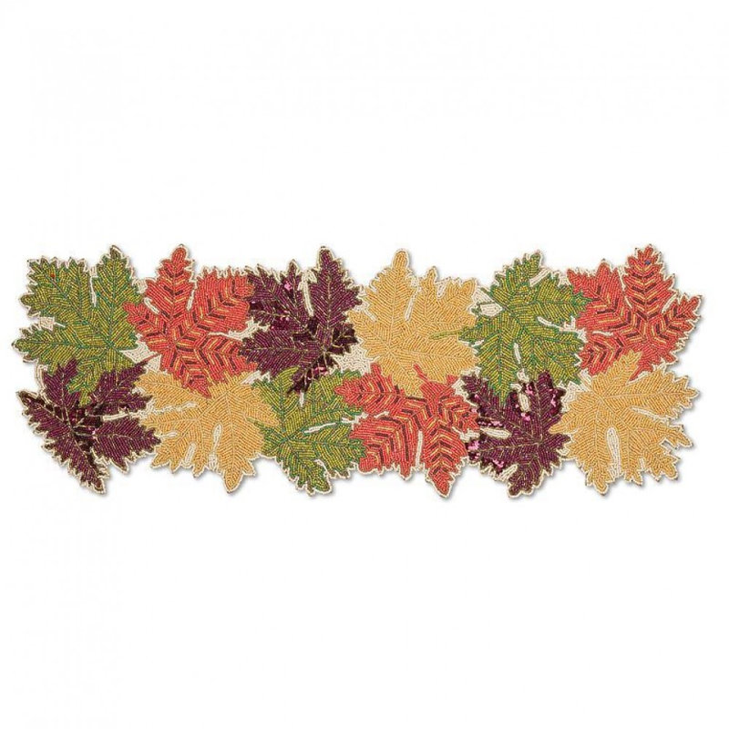 Fall Leaves Bead Table Runner