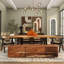 The Novogratz Polyester Geometric Living Room Framed Wall Art with Tan Layered Arches