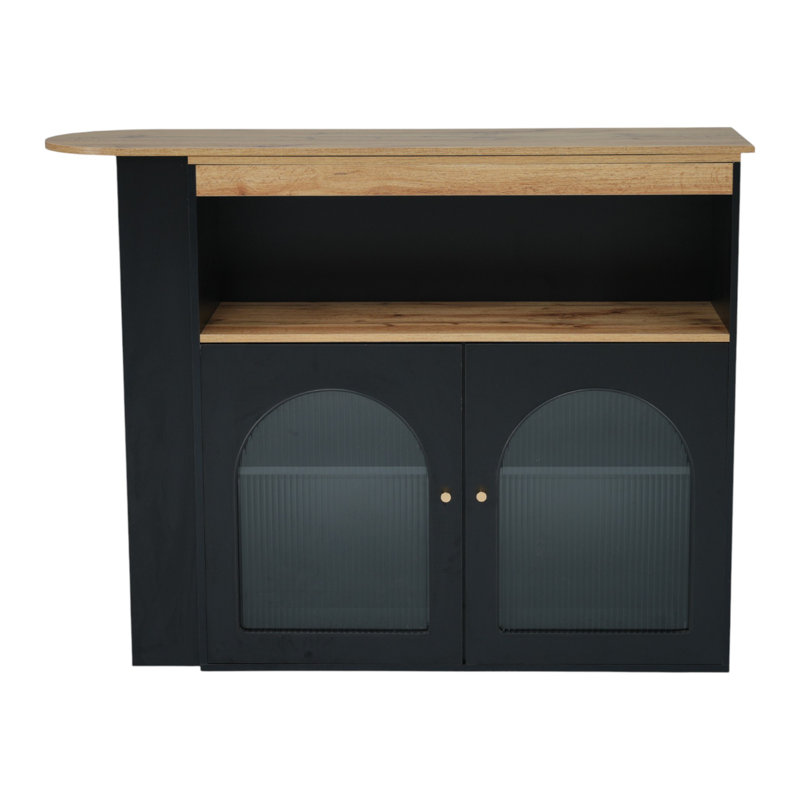138cm Bar Cabinet, Black