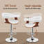 Upholstered Adjustable Height Counter Stool with Solid Wood Frame