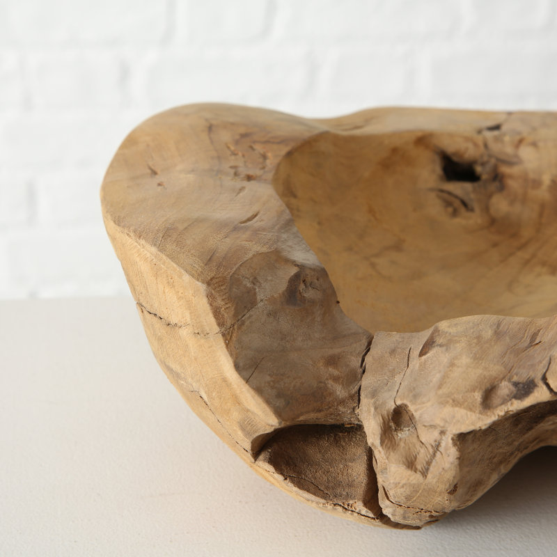 Bol en bois de teck fabriqué à la main Jenkins, 11,75 po