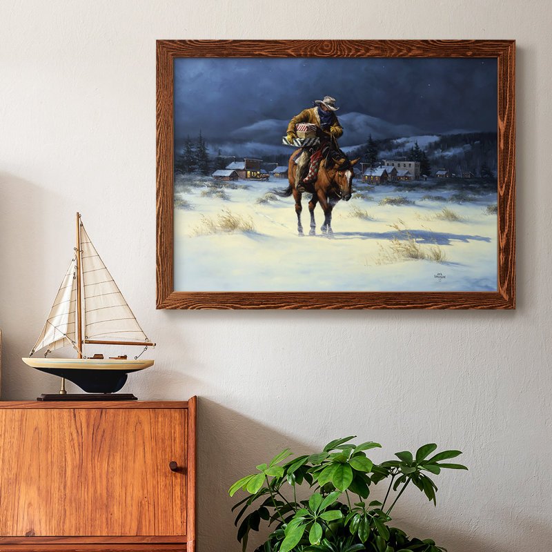 Bringing Christmas Home, peinture sur toile encadrée, H 14 po x l 20 po x P 1,5 po, Érable