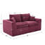 Canapé 80 po pour salon, canapés doubles en velours côtelé avec 2 coussins décoratifs pour les petits espaces, chameau de bureau-1853408122
