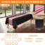Ensemble de 16 nappes jetables et chemin de table en satin, nappe rose en plastique à pois rose avec chemin de table rose