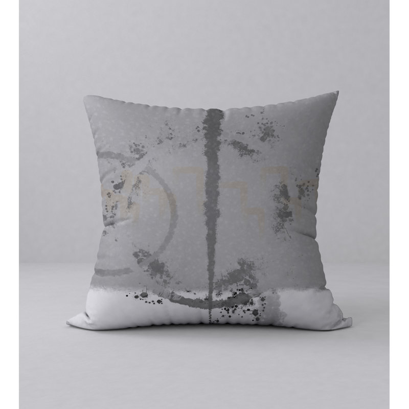 Coussin décoratif abstraite, H 24 po x l 24 po