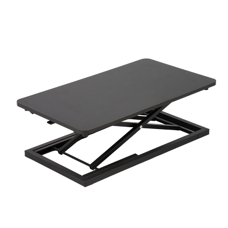 Adjustable Metal Base Computer Desk, Black
