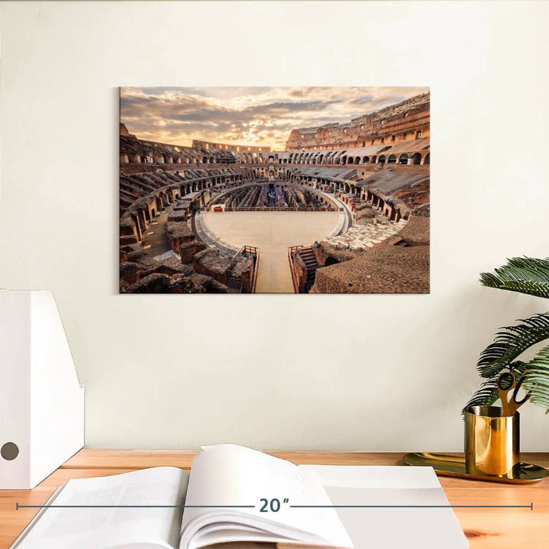 Ravi Colosseum au coucher du soleil, H 8 po x l 12 po