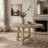 Round Extendable Dining Table with Removable Leaf-1106942323