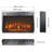 26" Ultra-Thin Electric Fireplace Insert with Log Set, Realistic Flame & Remote Timer-114137822