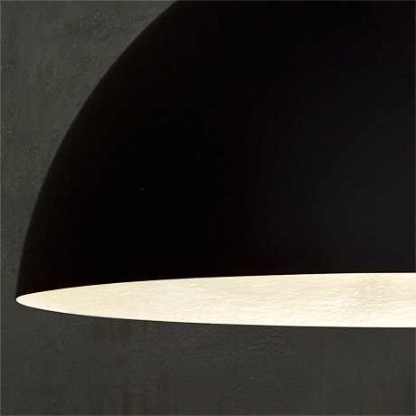 1 - Light Chrome Dome Pendant, Black/White