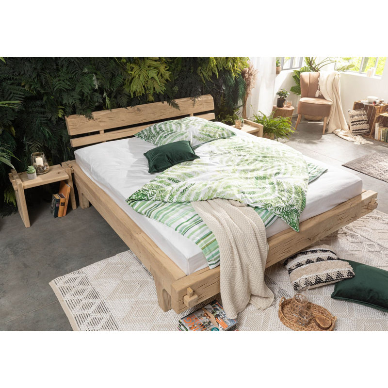 Solid Wood Storage Bed, 180 x 200 cm