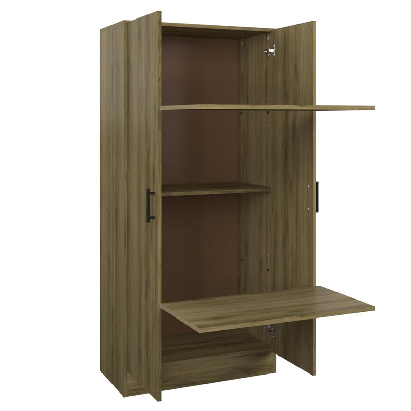 Armoire de rangement à tablettes Mahera - Assemblage facile, Brun