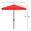 Parasol de marché carré 7,5 pi Lincoln-87761222