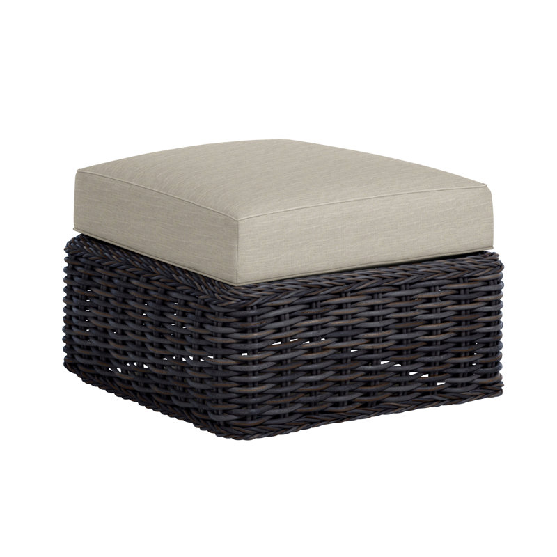 Repose-pieds Soho, Welt, Sunbrella® ‑ lin colombe, Noir