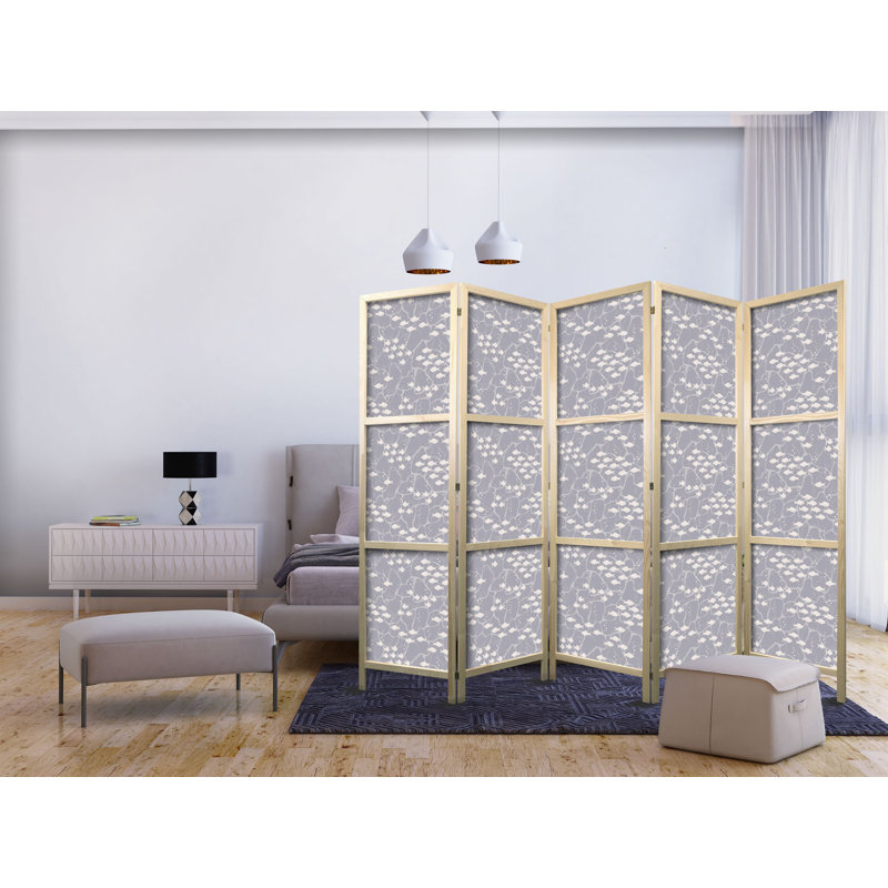 171cm H Solid Wood Folding Room Divider, 171cm H x 225cm W x 1.2cm D