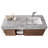 48"Floating Bathroom Vanity with Marble Top & Integrated Sink, Walnut Wood Wall-Mounted Vanity with Drawers and Open Shelf-34840794-34840792