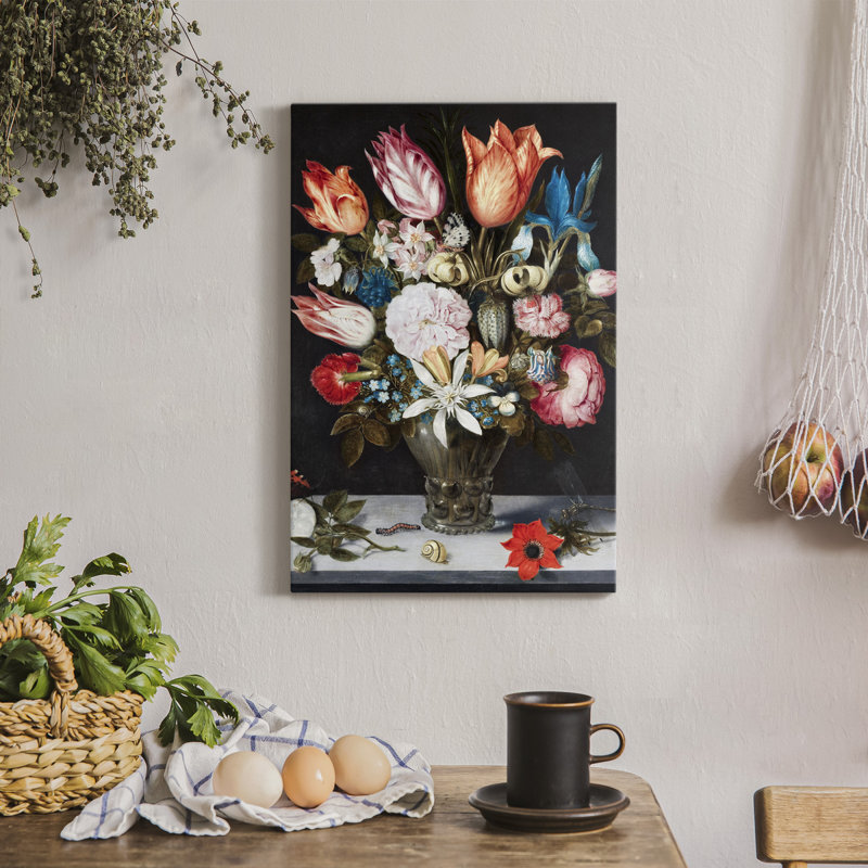 «Flowers in a Glass», impression sur toile tendue, H 12 po x l 8 po x P 1 po