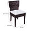 Chaise de salle à manger, siège et dossier en rotin tissé, structure en bois noir moderne