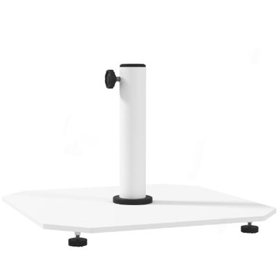 Base de support de parasol en métal avec patins réglables, support de parasol de patio robuste, base de parasol carrée