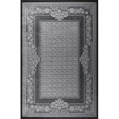 Marissa Collection Black Border Transitional Area Rug