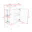 Ensemble de meuble-lavabo de salle de bain avec lavabo en céramique, rangement à gauche et pieds dorés-1360869210