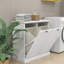 Trieur de linge blanc avec deux compartiments, sacs enduits et amovibles pour la lessive, assemblage facile, armoire de support de charge de 100 livres, blanc, construction, peint, sacs, charge de 100 lb, assemblage-912818188-912818189