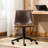 Antique Brown Air Lift Office Chair - 360 Swivel, Faux Leather Upholstery, Comfortable And , Matte Black Steel Structure Construction-316132252