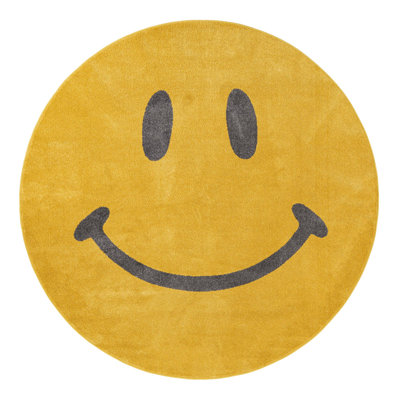 Unique Loom Smilie Whimsy Kids Rug
